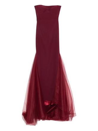 V:PM ATELIER Ariana strapless maxi dress - Red