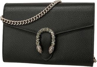 Gucci Pre-owned Cross Body Bags, female, Black, Size: ONE SIZE Pre-owned Chain/Shoulder Wallet