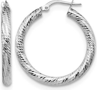 Diamond2Deal 10K Gold Round Shape Hoop Earrings