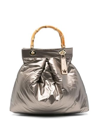 La Milanesa bamboo-handle quilted tote bag - women - Polyester/Polyester - One Size - Brown