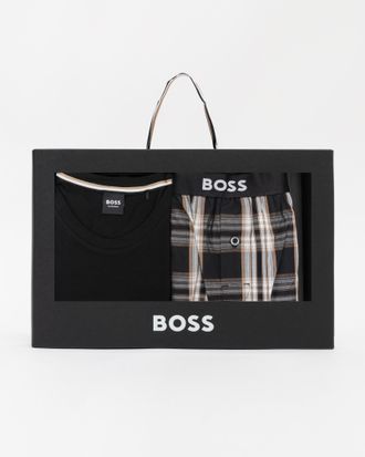 Boss Orange by Hugo Boss Gemakkelijk Pyjama Set in Zwart