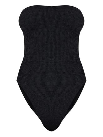 Bond-Eye Strapless badpak met textuur - Zwart