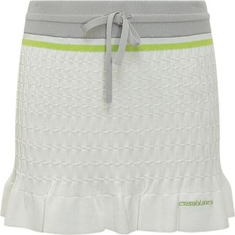Casablanca Midi Gebreide Rok - Dames - Korte rokken - Wit - L - Rokken