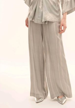 ottod'Ame Argento Wide Leg Pants In Grey
