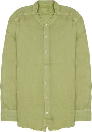 120% Lino Neutrals Slim Fit Cotton Shirt