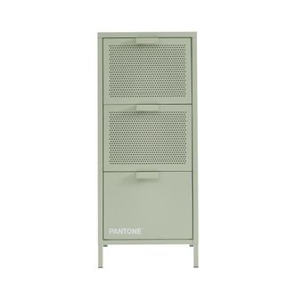 Pantone Mueble de escritorio metal verde almendra 3 cajones h105cm
