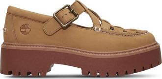 Timberland Womens Stone Street Platform Buckle Shoe - Shoes Medium Beige Nubuck Size 10.0