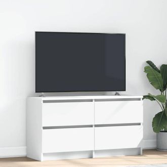 vidaXL Mobile Porta tv Bianco 100x35x54 cm in Legno Multistrato Vidaxl