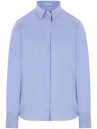 Brunello Cucinelli Shirt With Monili Trim At Collar