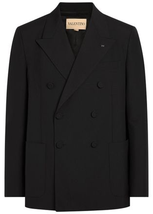Valentino Garavani Double-breasted Wool Blazer - Black - 52 (IT52 / XL)