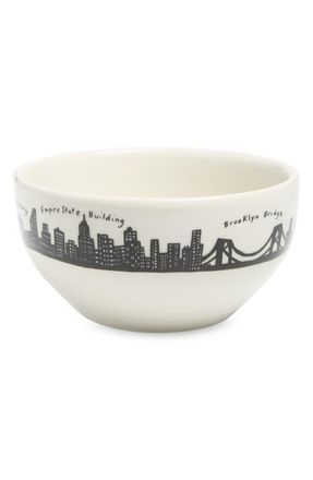 Fishs Eddy Skyline 22 oz. Dinnerware Bowl in White/black at Nordstrom
