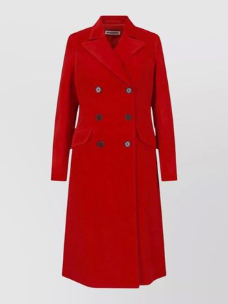 Jil Sander tailored coat back vent double breasted lapels