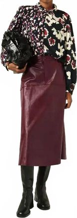 BA&SH Assia Skirt In Bordeaux