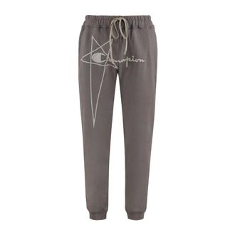 Rick Owens Katoenen joggingbroek - Heren - Broeken - Grijs - Maat: XL Katoen