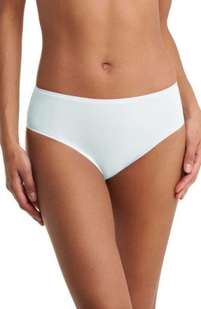 Natori Bliss Bare Cotton High Cut Briefs in Sky Green at Nordstrom, Size Xx-Large