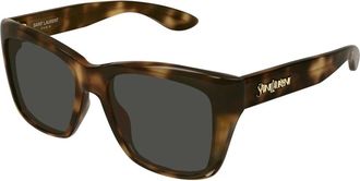 Saint Laurent SL 923 Zonnebril - Dames - Zonnebrillen - Bruin - 55 MM - Nylon - Accessoires