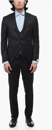 Corneliani 3 Piece CERIMONIA ACADEMY Suit with Shawl Lapel size 46
