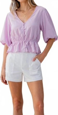 Sanctuary Lucky You Button Front Top In Iris