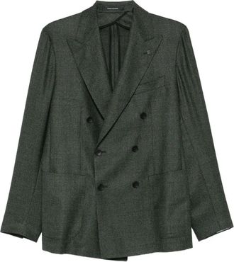 Tagliatore Mens Virgin Wool Blazer - Dark Grey - Size EU 50 (Mens)