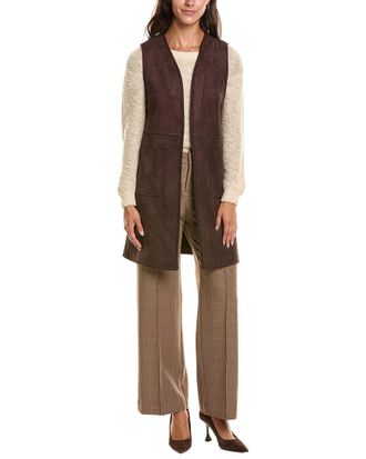 T Tahari Open Front Vest