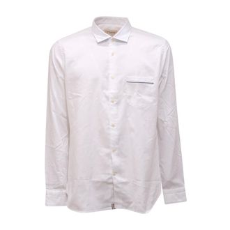 Tintoria Mattei Casual Shirts, male, White, 4XL, Cam Oxford Piping Shirt