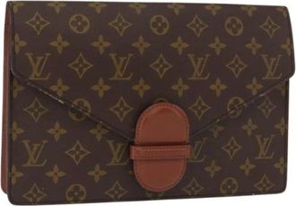 Louis Vuitton Pre-owned Clutches, female, Brown, Size: ONE SIZE Pre-owned Vintage Leather Clutch