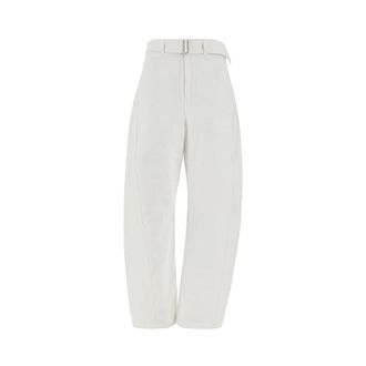 Christophe Lemaire Twisted denim pants with belt Woman M