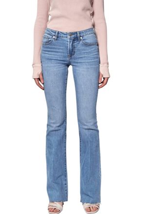Dear John Denim Bella Rose Mid Rise Flare Jeans In Light Denim