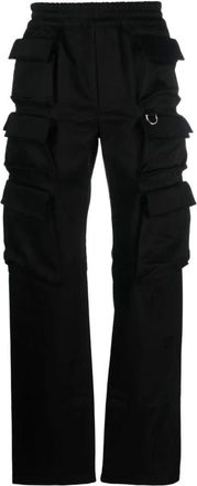 Givenchy Straight Trousers, male, Black, L, Cargo Trousers with Multiple Pockets