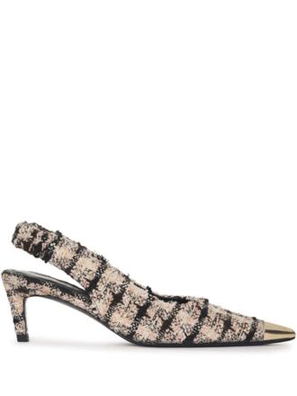 Anine Bing Nina tweed pumps - Neutrals