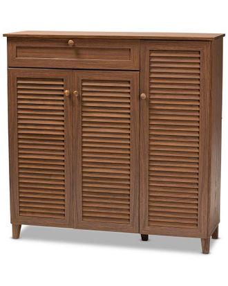 Baxton Studio 45In Coolidge 11-Shelf Shoe Storage Cabinet