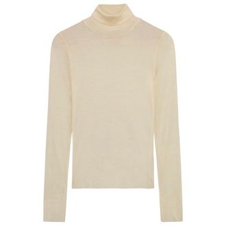 Knowledge Cotton Apparel Wool L/S Roll Neck Wollpullover f&uuml;r Damen | beige