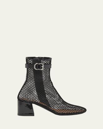 Alaia 55mm Fishnet Ankle Booties