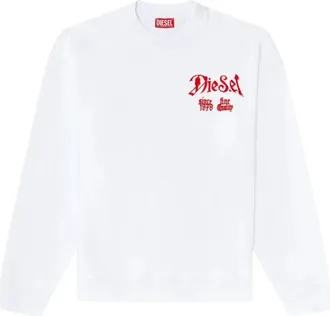 Diesel S-Boxt-Aa2 Felpa - - Sweatshirts & Hoodies - Uomo - Bianco - L