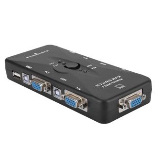 OEM Conmutador Kvm Con Control Remoto, Conmutador Kvm Usb Vga De 4 Puertos, Altamente Adaptable, Salida De Alta Definici&oacute;n, Plug And Play, Dise&ntilde;o Compacto