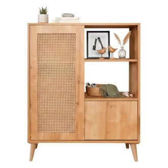 Dmora Aparador Dfrigeri, Buf&eacute; De Sal&oacute;n, Aparador De Sal&oacute;n, Despensa De Cocina, 90x40h110 Cm, Roble - Dmora