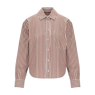 Max Mara Panetto Overhemd - Dames - Blouses & Shirts - Bruin - Maat: S Katoen