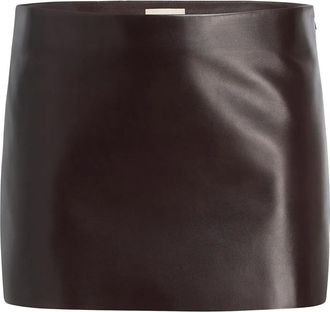 Khaite Jett lambskin mini skirt - Brown