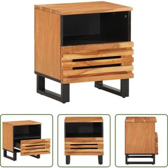 vidaXL Comodino industriale - Comodino 40x34x46 cm in Legno Massello di Acacia