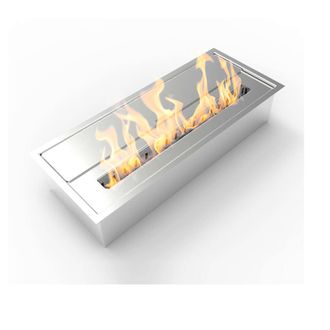 Dmora Quemador Arosio, Hornillo, Elemento Calefactor, Incinerador, Made In Italy, 19x46 H10 Cm, Plata - Dmora