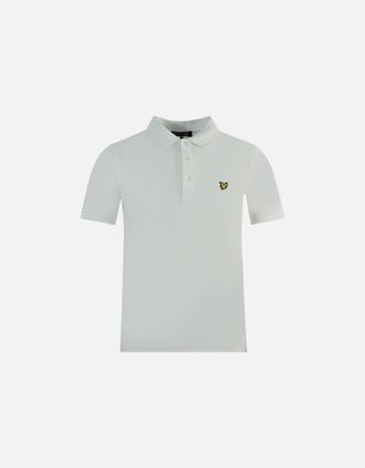 Lyle & Scott Mens Lyle & Scott White Plain Polo Shirt - Green - Size: 44