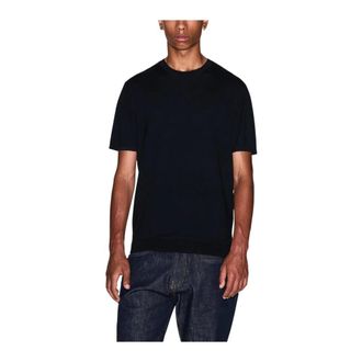 A|X Armani Exchange T-shirt van katoen met ronde hals en korte mouwen - Heren - T-shirts - Zwart - M - Katoen - Tops