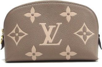 Louis Vuitton Monogram Empreinte Beige Grayish Tourterelle Monogram Empreinte Pochette (Pre-Owned)