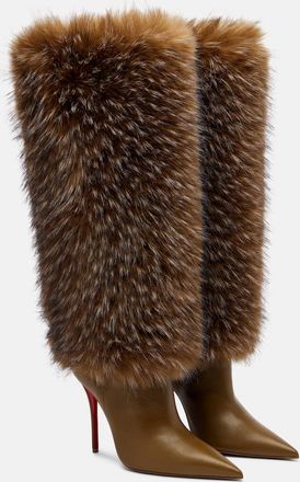 Christian Louboutin Yangzee 100 leather knee-high boots