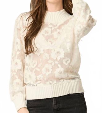 BTB Los Angeles Rue Floral Sweatshirt In Ivory