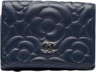Chanel Pre-owned Wallets, female, Blue, Size: ONE SIZE Pre-owned Vintage Leather Wallet
