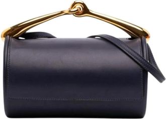 Herm&egrave;s Pre-owned Satchel - Dames - Vintage Handtas - Blauw - ONE Size - Leer - Vintage