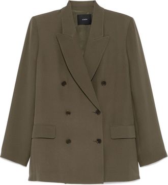 Joseph Chapone blazer - women - Silk/Viscose/Silk/Viscose - 40 - Green