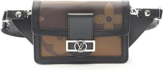 Louis Vuitton Black Brown Coated Canvas Leather Fanny Pack (Pre-Owned)