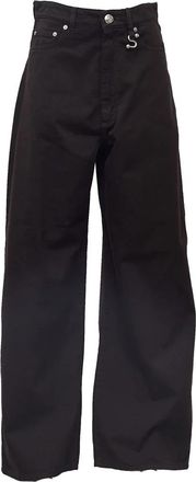 Sportmax Wijde broek - Dames - Wijde Broeken - Bruin - W28 - Katoen - Broeken